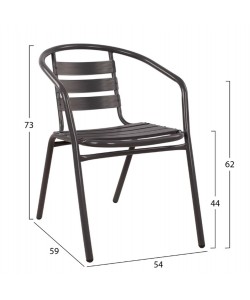 ΣΕΤ ΕΞΩΤ.ΧΩΡΟΥ 3ΤΜΧ LAURA HM21112 ΤΡΑΠΕΖΙ ΗΜΙΚΥΚΛΙΚΟ & 2 ΠΟΛΥΘΡΟΝΕΣ- ΓΚΡΙ