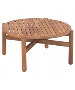 ΤΡΑΠΕΖΙ ΧΑΜΗΛΟ ΕΞ.ΧΩΡΟΥ ΣΤΡΟΓΓΥΛΟ SANJI HM6222 ΞΥΛΟ ΑΚΑΚΙΑΣ ΣΕ ΦΥΣΙΚΟ Φ66x48.5Υεκ.