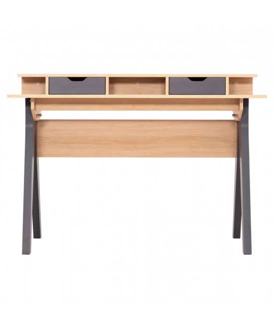 ΓΡΑΦΕΙΟ REXIN HM18290 ΜΕΛΑΜΙΝΗ ΣΕ SONAMA-ΓΚΡΙ 120x19-59x75-85,5ΥΥεκ.