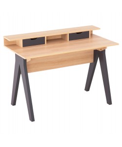 ΓΡΑΦΕΙΟ REXIN HM18290 ΜΕΛΑΜΙΝΗ ΣΕ SONAMA-ΓΚΡΙ 120x19-59x75-85,5ΥΥεκ.