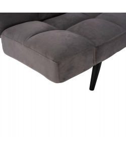 ΚΑΝΑΠΕΣ ΚΡΕΒΑΤΙ 3ΘΕΣΙΟΣ ΑΠΟ ΒΕΛΟΥΔΟ ΓΚΡΙ HM3167.01 182Χ80Χ88Υ εκ.