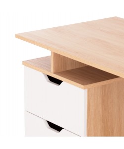 ΓΡΑΦΕΙΟ ΜΕ ΣΥΡΤΑΡΙΑ COLT HM18291 ΜΕΛΑΜΙΝΗ ΣΕ ΛΕΥΚΟ-SONAMA 120x53x75Υεκ.