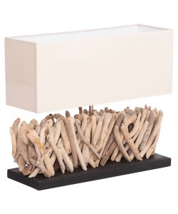 ΕΠΙΤΡΑΠΕΖΙΟ ΟΡΘΟΓΩΝΙΟ ΦΩΤΙΣΤΙΚΟ TWIGGY HM4434 DRIFTWOOD & ΛΕΥΚΟ ΚΑΠΕΛΟ 56x16.5x43Υεκ.