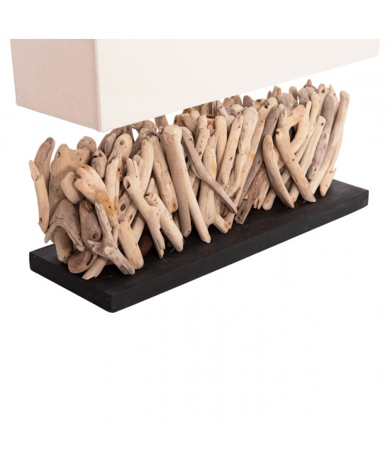 ΕΠΙΤΡΑΠΕΖΙΟ ΟΡΘΟΓΩΝΙΟ ΦΩΤΙΣΤΙΚΟ TWIGGY HM4434 DRIFTWOOD & ΛΕΥΚΟ ΚΑΠΕΛΟ 56x16.5x43Υεκ.