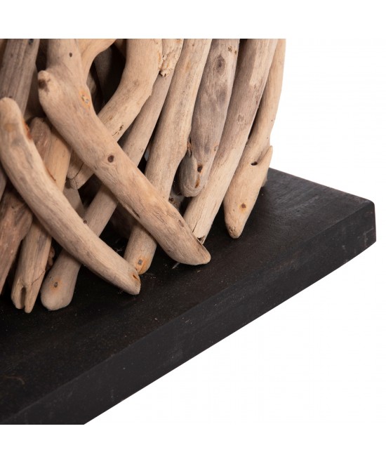 ΕΠΙΤΡΑΠΕΖΙΟ ΟΡΘΟΓΩΝΙΟ ΦΩΤΙΣΤΙΚΟ TWIGGY HM4434 DRIFTWOOD & ΛΕΥΚΟ ΚΑΠΕΛΟ 56x16.5x43Υεκ.