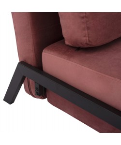 ΠΟΛΥΘΡΟΝΑ ΚΡΕΒΑΤΙ, ΒΕΛΟΥΔΟ ΣΑΠΙΟ ΜΗΛΟ HM3078.12 95x92x66Υ εκ.