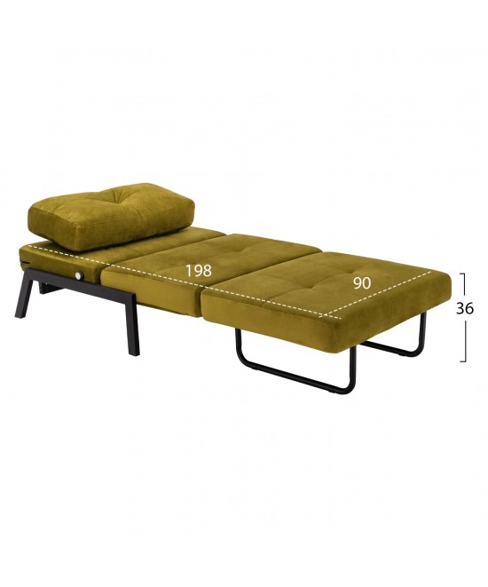 HM3078.13 ΠΟΛΥΘΡΟΝΑ ΚΡΕΒΑΤΙ, ΒΕΛΟΥΔΟ ΛΑΔΙ  95x92x66Υ εκ.