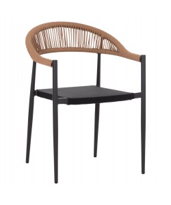 ΠΟΛΥΘΡΟΝΑ BERG HM6284.02 ΑΛΟΥΜΙΝΙΟ & TEXTILENE ΣΚΟΥΡΟ ΓΚΡΙ--P.E.TWISTED RATTAN 55x56x79Υεκ