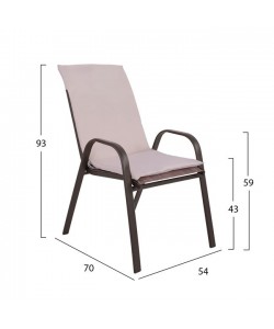 ΣΕΤ ΤΡΑΠΕΖΑΡΙΑΣ 5ΤΜΧ ΚΑΡΕΚΛΕΣ ΜΕ ΜΑΞΙΛΑΡΙ & ΤΡΑΠΕΖΙ 140X80 HM10569.02 ΚΑΦΕ