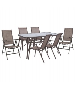 ΣΕΤ ΤΡΑΠΕΖΑΡΙΑΣ 7ΤΜΧ ΣΕ ΧΡΩΜΑ ΚΑΦΕ HM10557.02