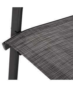 ΣΕΤ ΤΡΑΠΕΖΑΡΙΑΣ 7ΤΜΧ HM10557.01 ΣΕ ΧΡΩΜΑ ΓΚΡΙ-ΜΕΤΑΛΛΟ ΚΑΙ TEXTILENE