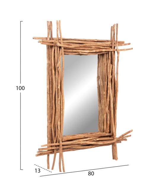 ΚΑΘΡΕΠΤΗΣ ΤΟΙΧΟΥ TWIGGER HM4442 DRIFTWOOD ΣΕ ΦΥΣΙΚΟ ΧΡΩΜΑ 80x15x100Υεκ