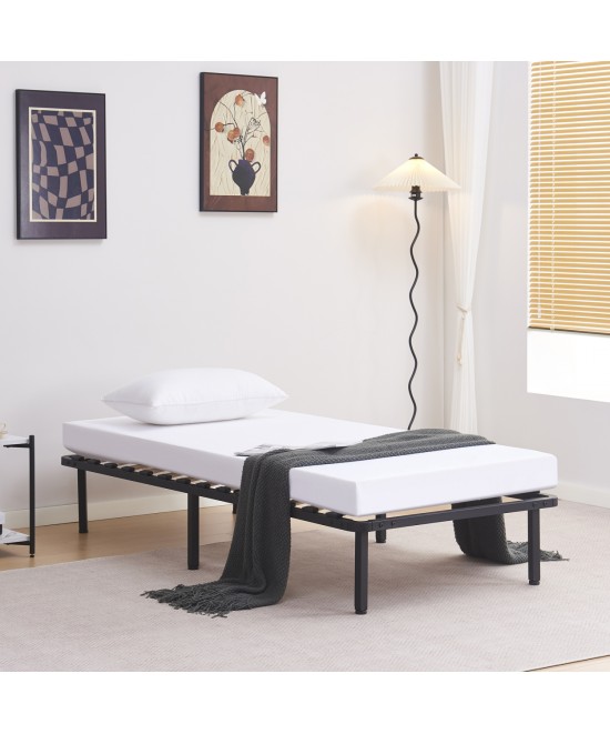 ΚΡΕΒΑΤΙ-ΥΠΟΣΤΡΩΜΑ MARKY HM693.01 ΜΕΤΑΛΛΙΚΟ ΜΑΥΡΟ ΓΙΑ ΣΤΡΩΜΑ 190x90εκ