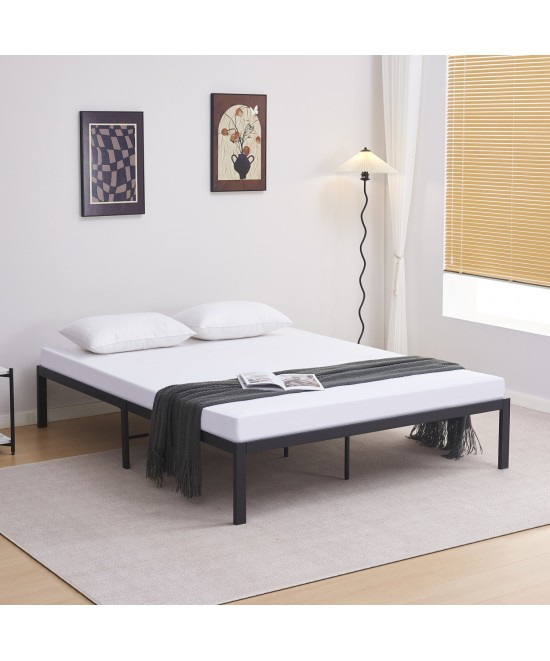 ΚΡΕΒΑΤΙ-ΥΠΟΣΤΡΩΜΑ ΔΙΠΛΟ RANTO HM696.01 ΜΕΤΑΛΛΙΚΟ ΜΑΥΡΟ ΓΙΑ ΣΤΡΩΜΑ 200x160εκ