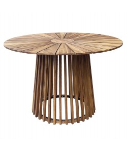 ΤΡΑΠΕΖΙ ΤΡΑΠΕΖΑΡΙΑΣ ΕΞ.ΧΩΡΟΥ CRISTOBAL HM6234 ΞΥΛΟ ΑΚΑΚΙΑΣ-ΜΕΤΑΛΛΟ Φ120x76Υεκ