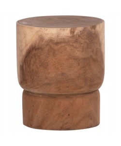 ΣΚΑΜΠΟ-ΤΡΑΠΕΖΑΚΙ ΚΥΛΙΝΔΡΙΚΟ FEBRY HM9909 ΜΑΣΙΦ ΞΥΛΟ SUAR ΦΥΣΙΚΟ Φ40x46Υεκ.