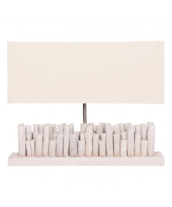 ΕΠΙΤΡΑΠΕΖΙΟ ΦΩΤΙΣΤΙΚΟ TWIGGY HM4426 DRIFTWOOD & ΚΑΠΕΛΟ ΣΕ ΛΕΥΚΟ 50,5x16,5x40Υεκ.
