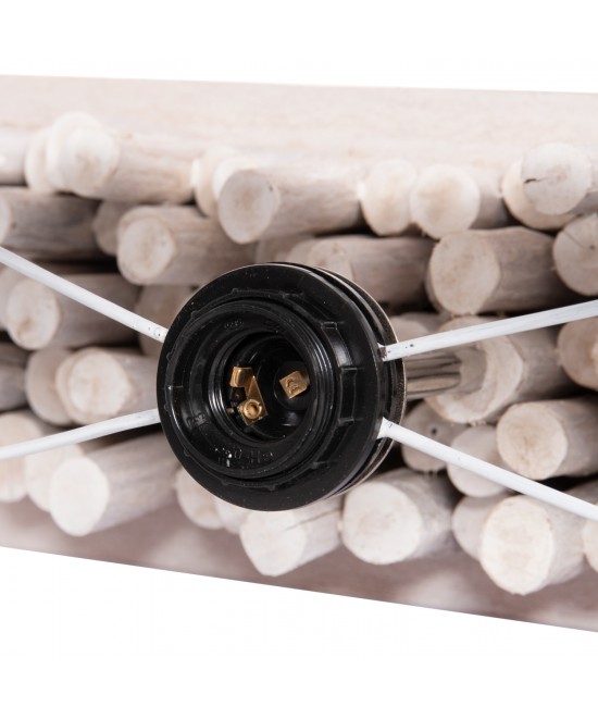 ΕΠΙΤΡΑΠΕΖΙΟ ΦΩΤΙΣΤΙΚΟ TWIGGY HM4426 DRIFTWOOD & ΚΑΠΕΛΟ ΣΕ ΛΕΥΚΟ 50,5x16,5x40Υεκ.