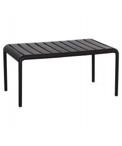 ΤΡΑΠΕΖΙ ΣΑΛΟΝΙΟΥ ΕΞΩΤΕΡΙΚΟΥ ΧΩΡΟΥ ΧΑΜΗΛΟ KORVER HM6334.02 ΠΟΛΥΠΡΟΠΥΛΕΝΙΟ ΜΑΥΡΟ 100x60x46Υεκ