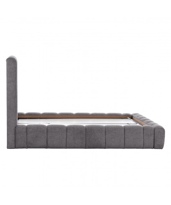 ΚΡΕΒΑΤΙ REMO ΜΕ ΑΠΟΘΗΚΕΥΤΙΚΟ ΧΩΡΟ HM719.22 ΥΦΑΣΜΑ TEDDY ΓΚΡΙ-ΓΙΑ ΣΤΡΩΜΑ 160x200εκ