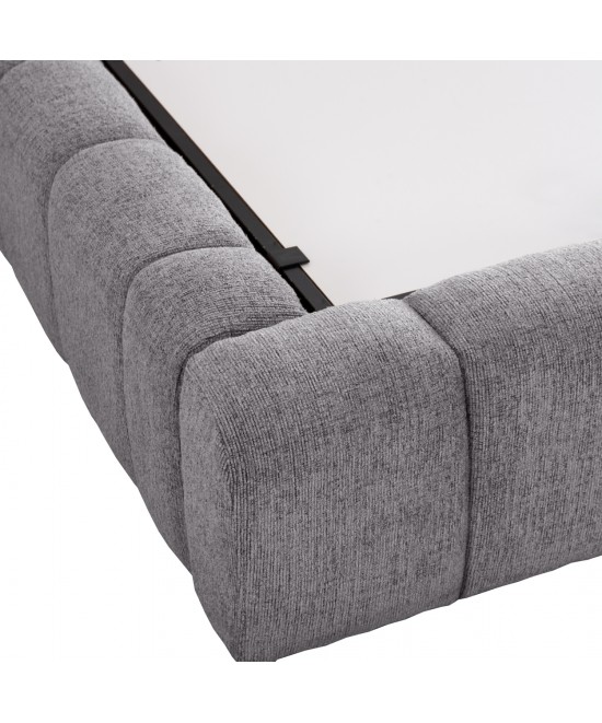 ΚΡΕΒΑΤΙ REMO ΜΕ ΑΠΟΘΗΚΕΥΤΙΚΟ ΧΩΡΟ HM719.22 ΥΦΑΣΜΑ TEDDY ΓΚΡΙ-ΓΙΑ ΣΤΡΩΜΑ 160x200εκ