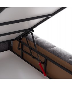 ΚΡΕΒΑΤΙ REMO ΜΕ ΑΠΟΘΗΚΕΥΤΙΚΟ ΧΩΡΟ HM719.22 ΥΦΑΣΜΑ TEDDY ΓΚΡΙ-ΓΙΑ ΣΤΡΩΜΑ 160x200εκ