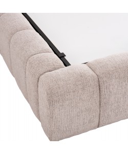 ΚΡΕΒΑΤΙ RAMON ΜΕ ΑΠΟΘ. ΧΩΡΟ HM720.10 ΥΦΑΣΜΑ TEDDY ΜΠΕΖ-ΓΙΑ ΣΤΡΩΜΑ 160x200εκ