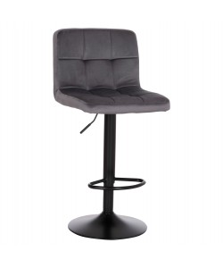 ΣΚΑΜΠΟ ΜΠΑΡ ΠΕΡΙΣΤΡΕΦΟΜΕΝΟ DIANA HM202.41 ΓΚΡΙ ΒΕΛΟΥΔΟ--ΜΕΤΑΛΛΟ ΜΑΥΡΟ ΜΑΤ 44x52x109Υεκ