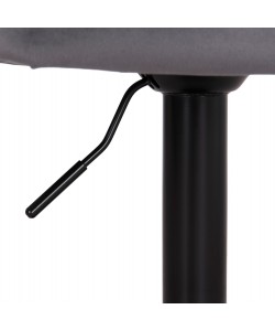 ΣΚΑΜΠΟ ΜΠΑΡ ΠΕΡΙΣΤΡΕΦΟΜΕΝΟ DIANA HM202.41 ΓΚΡΙ ΒΕΛΟΥΔΟ--ΜΕΤΑΛΛΟ ΜΑΥΡΟ ΜΑΤ 44x52x109Υεκ