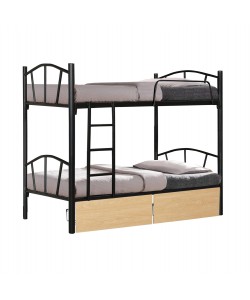 ΚΟΥΚΕΤΑ FLOOR HM21122.01 ΜΕΤΑΛΛΙΚΗ ΜΑΥΡΗ ΜΕ 2 ΕΠΙΔΑΠΕΔΙΑ ΣΥΡΤΑΡΙΑ SONAMA 200x91,5x177,5Yεκ