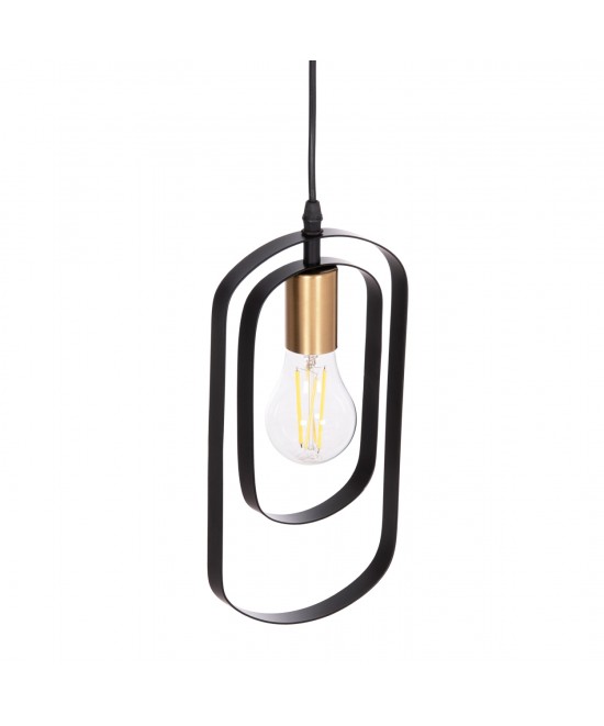 ΦΩΤΙΣΤΙΚΟ ΟΡΟΦΗΣ ΚΡΕΜΑΣΤΟ BIUT HM7537.11 ΜΑΥΡΟ ΜΕΤΑΛΛΟ-ΧΡΥΣΟ ΝΤΟΥΙ 15,5x4x130Υεκ.