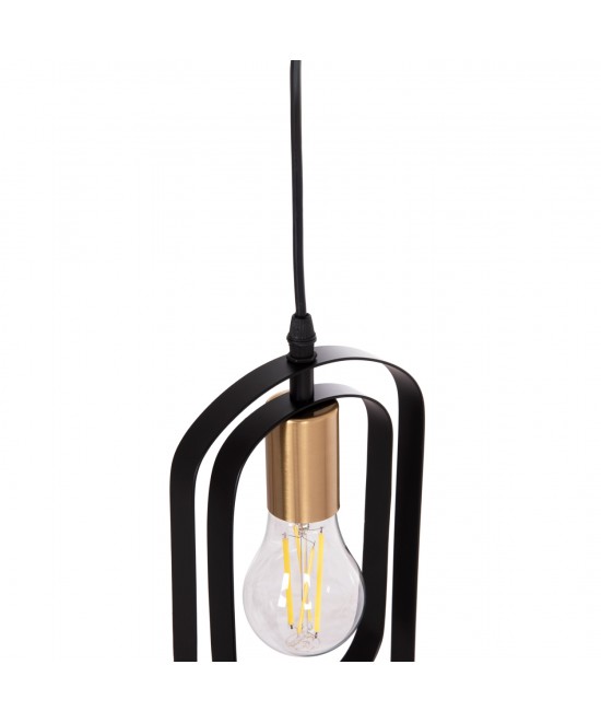 ΦΩΤΙΣΤΙΚΟ ΟΡΟΦΗΣ ΚΡΕΜΑΣΤΟ BIUT HM7537.11 ΜΑΥΡΟ ΜΕΤΑΛΛΟ-ΧΡΥΣΟ ΝΤΟΥΙ 15,5x4x130Υεκ.