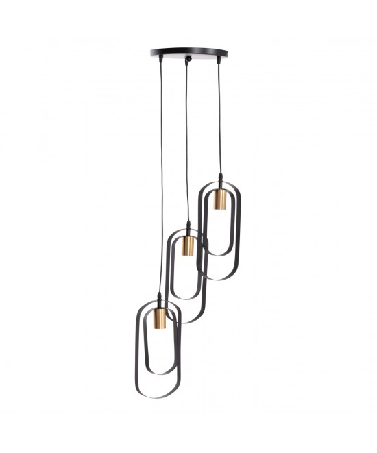 ΦΩΤΙΣΤΙΚΟ ΟΡΟΦΗΣ ΚΡΕΜΑΣΤΟ BIUT HM7528.11 ΜΑΥΡΟ ΜΕΤΑΛΛΟ-ΧΡΥΣΟ ΝΤΟΥΙ Φ23x139Υεκ.