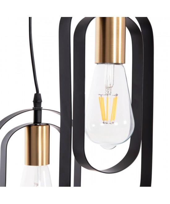 ΦΩΤΙΣΤΙΚΟ ΟΡΟΦΗΣ ΚΡΕΜΑΣΤΟ BIUT HM7528.11 ΜΑΥΡΟ ΜΕΤΑΛΛΟ-ΧΡΥΣΟ ΝΤΟΥΙ Φ23x139Υεκ.