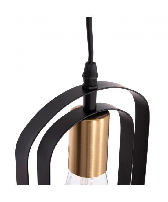 ΦΩΤΙΣΤΙΚΟ ΟΡΟΦΗΣ ΚΡΕΜΑΣΤΟ BIUT HM7528.11 ΜΑΥΡΟ ΜΕΤΑΛΛΟ-ΧΡΥΣΟ ΝΤΟΥΙ Φ23x139Υεκ.