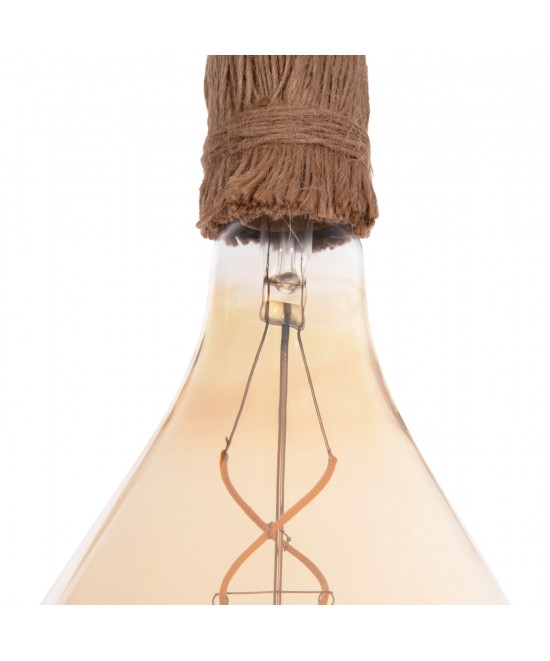 ΦΩΤΙΣΤΙΚΟ ΟΡΟΦΗΣ ΚΡΕΜΑΣΤΟ ΜΕ ΛΑΜΠΤΗΡΑ HM11928.01--ΣΧΟΙΝΙ 1m ΠΑΧΟΥΣ 2cm-ΝΤΟΥΙ Ε27