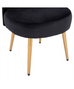 ΣΚΑΜΠΟ ΜΕ ΠΛΑΤΗ YASMINE ΑΠΟ ΜΑΥΡΟ ΒΕΛΟΥΔΟ & ΧΡΥΣΑ ΠΟΔΙΑ HM8395.14 47x43x65Υ εκ.