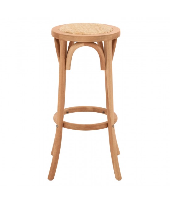 ΣΚΑΜΠΟ ΞΥΛΙΝΟ FAYE ΑΠΟ ΟΞΙΑ ΦΥΣΙΚΟ ΜΕ ΨΑΘΑ Φ36Χ70 HM8751.01 36x36x72 εκ.