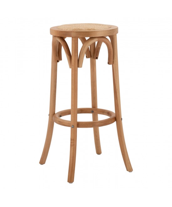 ΣΚΑΜΠΟ ΞΥΛΙΝΟ FAYE ΑΠΟ ΟΞΙΑ ΦΥΣΙΚΟ ΜΕ ΨΑΘΑ Φ36Χ70 HM8751.01 36x36x72 εκ.