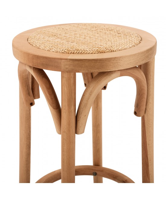 ΣΚΑΜΠΟ ΞΥΛΙΝΟ FAYE ΑΠΟ ΟΞΙΑ ΦΥΣΙΚΟ ΜΕ ΨΑΘΑ Φ36Χ70 HM8751.01 36x36x72 εκ.