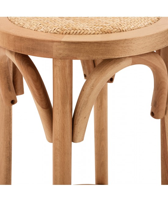 ΣΚΑΜΠΟ ΞΥΛΙΝΟ FAYE ΑΠΟ ΟΞΙΑ ΦΥΣΙΚΟ ΜΕ ΨΑΘΑ Φ36Χ70 HM8751.01 36x36x72 εκ.