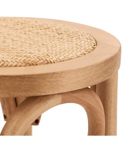 ΣΚΑΜΠΟ ΞΥΛΙΝΟ FAYE ΑΠΟ ΟΞΙΑ ΦΥΣΙΚΟ ΜΕ ΨΑΘΑ Φ36Χ70 HM8751.01 36x36x72 εκ.