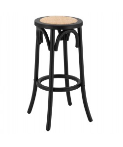 ΣΚΑΜΠΟ ΞΥΛΙΝΟ FAYE ΑΠΟ ΟΞΙΑ ΜΑΥΡΟ ΜΕ ΨΑΘΑ Φ36Χ70 HM8751.02