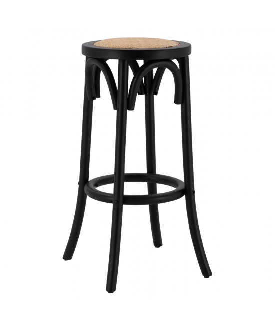 ΣΚΑΜΠΟ ΞΥΛΙΝΟ FAYE ΑΠΟ ΟΞΙΑ ΜΑΥΡΟ ΜΕ ΨΑΘΑ Φ36Χ70 HM8751.02