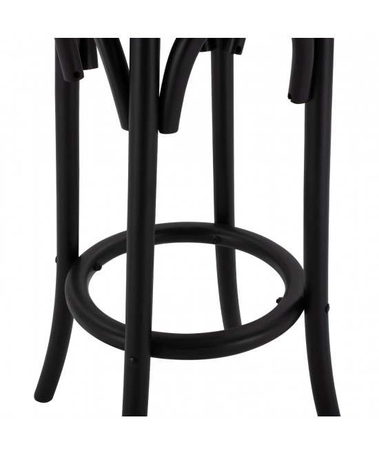 ΣΚΑΜΠΟ ΞΥΛΙΝΟ FAYE ΑΠΟ ΟΞΙΑ ΜΑΥΡΟ ΜΕ ΨΑΘΑ Φ36Χ70 HM8751.02