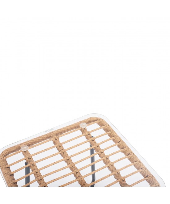 ΤΡΑΠΕΖΙ ΜΕΤΑΛΛΙΚΟ GERRY HM5717 ΜΕ WICKER ΜΠΕΖ 50x50x48,5 εκ. ΤΡΑΠΕΖΙ ΜΕΤΑΛΛΙΚΟ GERRY HM5717 ΜΕ WICKER ΜΠΕΖ 50x50x48,5 εκ.
