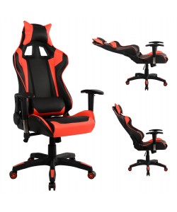 ΠΟΛΥΘΡΟΝΑ GAMING ZAYN HM1056.01 ΜΑΥΡΟ-ΚΟΚΚΙΝΟ PU 67x70x134 εκ.