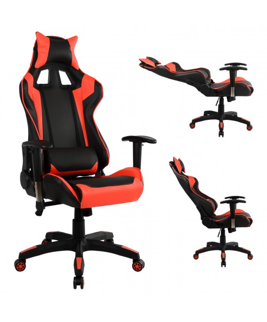 ΠΟΛΥΘΡΟΝΑ GAMING ZAYN HM1056.01 ΜΑΥΡΟ-ΚΟΚΚΙΝΟ PU 67x70x134 εκ.