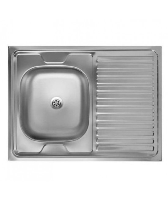 ΝΕΡΟΧΥΤΗΣ ΚΟΥΖΙΝΑΣ ΑΝΟΞΕΙΔΩΤΟΣ ΑΣΗΜΙ INOX 80x60x16.5 HM18319