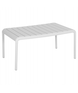 ΤΡΑΠΕΖΙ ΣΑΛΟΝΙΟΥ ΕΞΩΤΕΡΙΚΟΥ ΧΩΡΟΥ ΧΑΜΗΛΟ KORVER HM6334.01 ΠΟΛΥΠΡΟΠΥΛΕΝΙΟ ΛΕΥΚΟ 100x60x46Υεκ